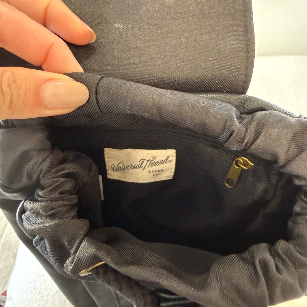 Universal Thread Black Backpack with Gold Accents - image 4